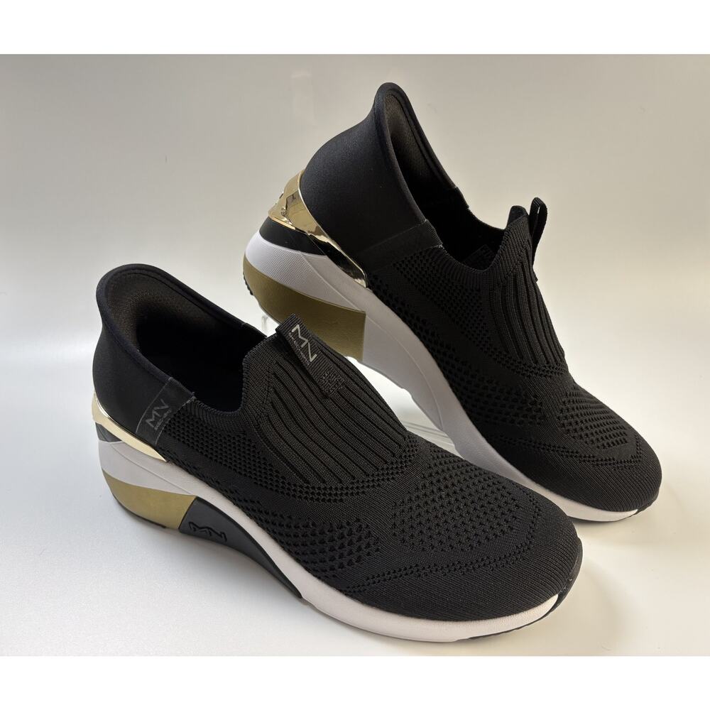 Skechers Mark Nason A Wedge Crecent Black Gold Women’s 9 Slip-Ins 177667 - Picture 5 of 9